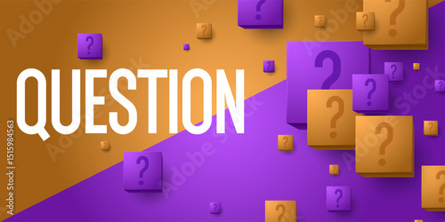 The questioner. A poster with a picture of the question. An illustration for a puzzle or quiz. Presentation of the solution to the problem.