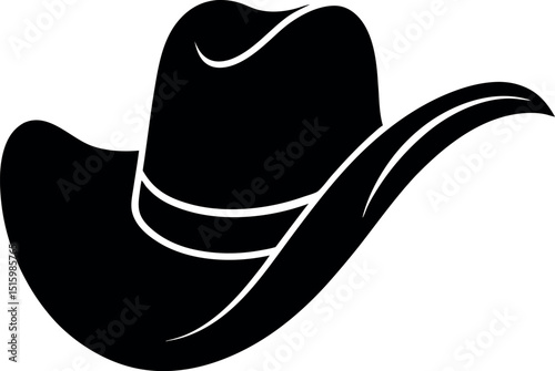 cowboy hat and gloves vector
