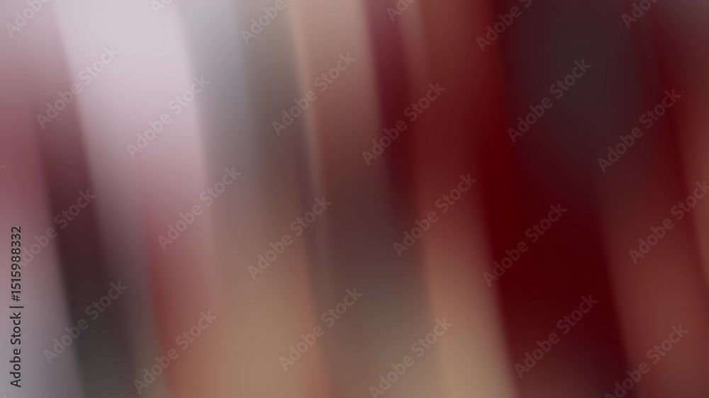 Flou artistique, lignes verticales, nuances de rouge et beige