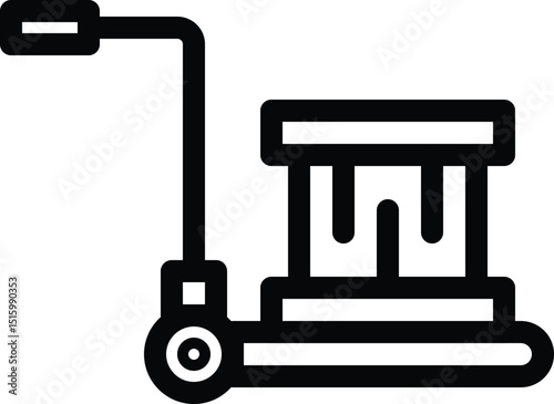 Trolley vector icon 