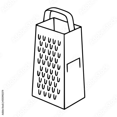 manual cheese shredder outline
