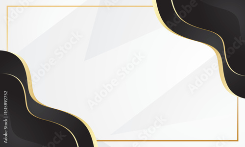 Certificate background with blue and gold abstract waves