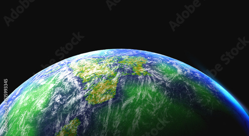 Fototapeta Naklejka Na Ścianę i Meble -  super earth in space 3d illustration image