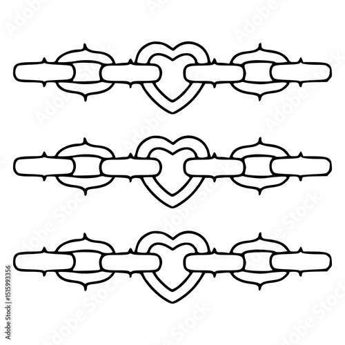 love and bondage outline design