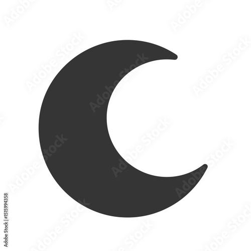 Crescent moon illustration