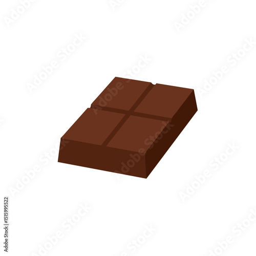 Delicious chocolate bars stacked on a white background, showcasing rich textures