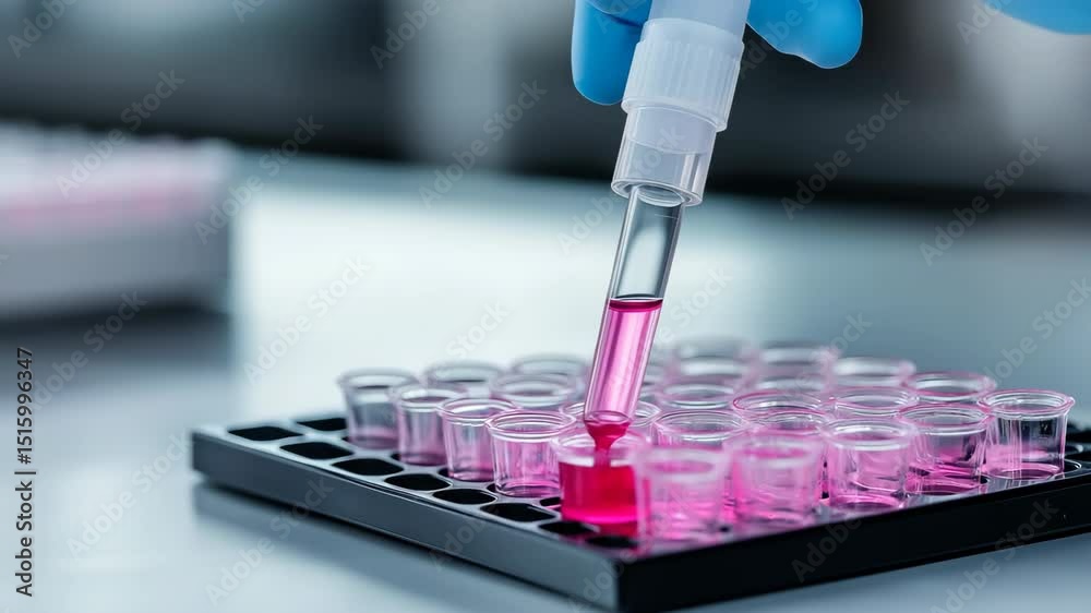 Pink liquid in test tubes: conducting experiments in a lab setting