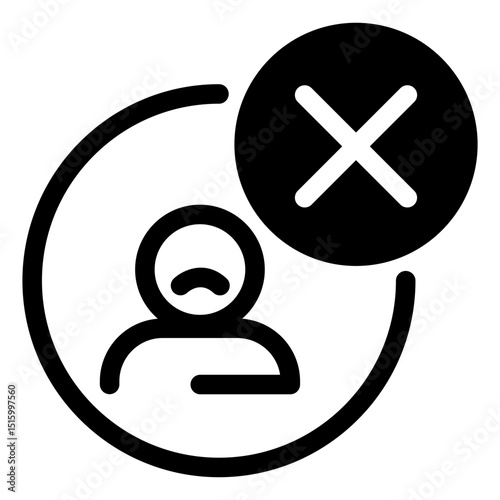 Blacklist person icon