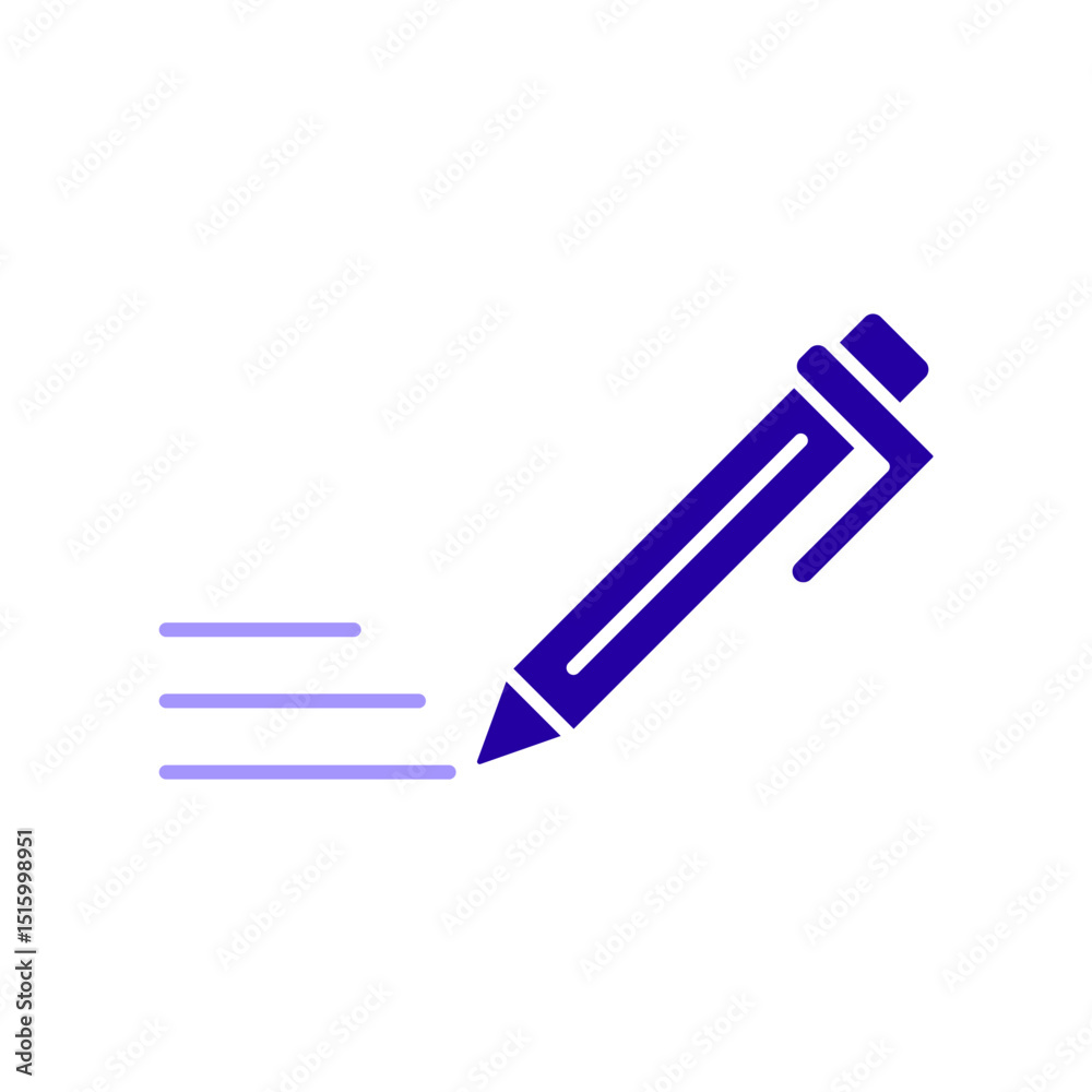 Icon a writing, isolated against a clean background.