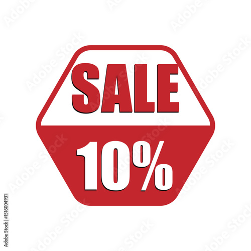 SALE 10% vector, 10% discount sales tag vector, 10% discount online banner sales tag
