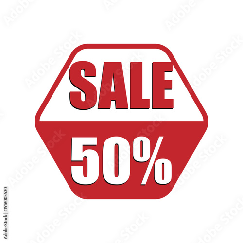 SALE 50% vector, 50% discount sales tag vector, 50% discount online banner sales tag
