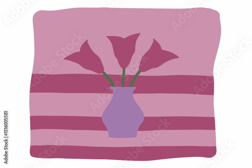 pink rose in vase