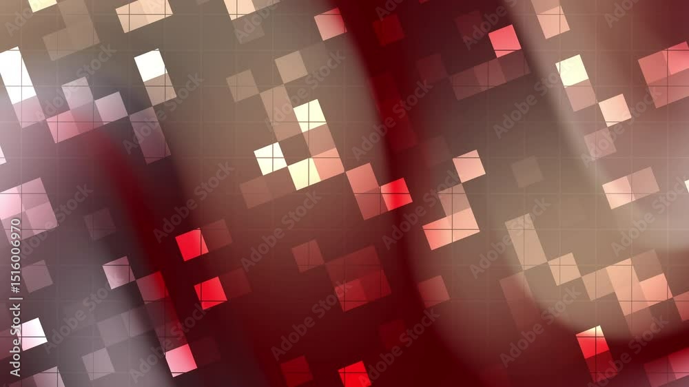 Nuances de rouge et beige : mosaïque floue
