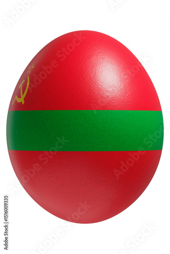Rendered easter egg with a flag of Transnistria on the surface.