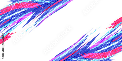 Sport Background with Colorful Brush Strokes with Halftone Overlay Effect. Suitable for Banner or Poster Design