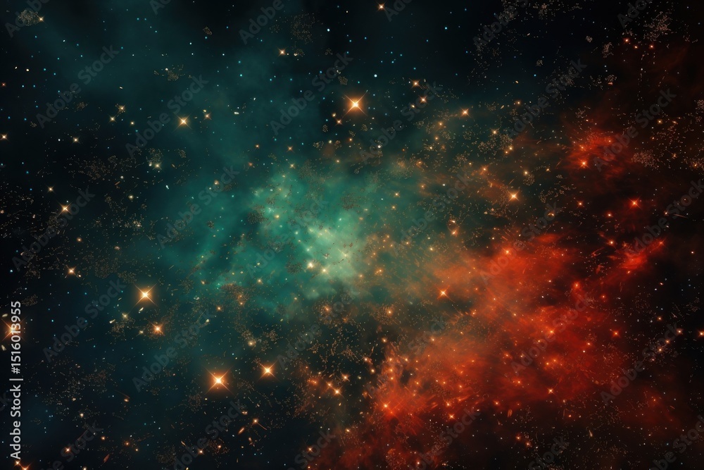 Fototapeta premium White and red stars astronomy universe outdoors.