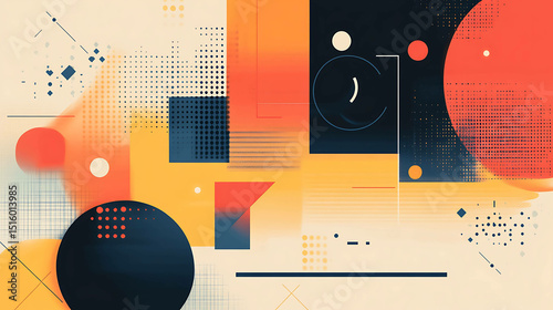 Abstract geometric shapes in vibrant gradient colors representing innovation