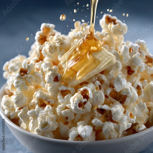 Honey butter popcorn in a bowl
