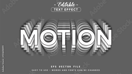 Motion blurry text, editable text effect.