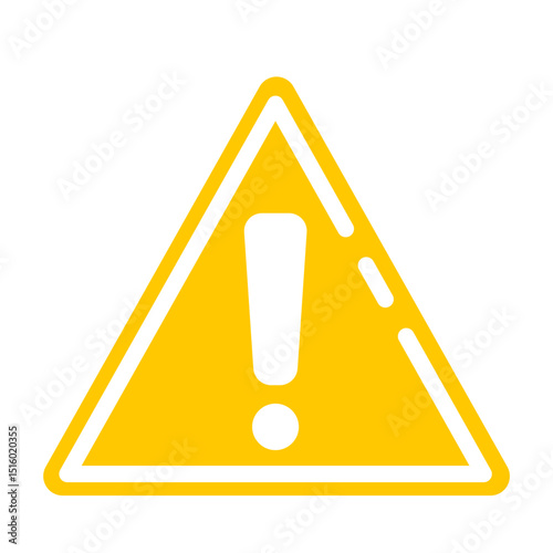 Bold Yellow Exclamation Triangle Warning Sign Icon