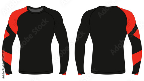 Mens Half Sleeve Rash Guard Mockup  Athletic Compression Shirt for MMA, BJJ, Gym & Sportswear