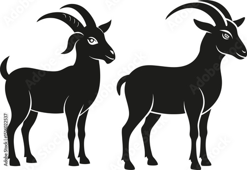 goat vector illustration on white background.