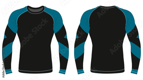 Mens Half Sleeve Rash Guard Mockup  Athletic Compression Shirt for MMA, BJJ, Gym & Sportswear