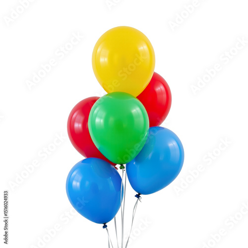 Wallpaper Mural Colorful Helium Balloons in Bright Shades of Red, Blue, Yellow, and Green for Celebrations and Festive Occasions Torontodigital.ca