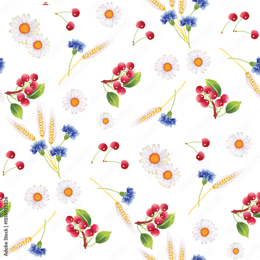 Fototapeta premium seamless pattern with flowers