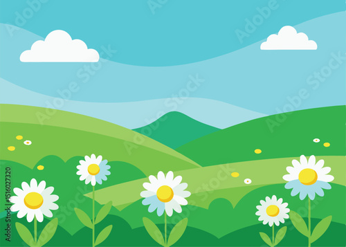 summer meadow with flowers