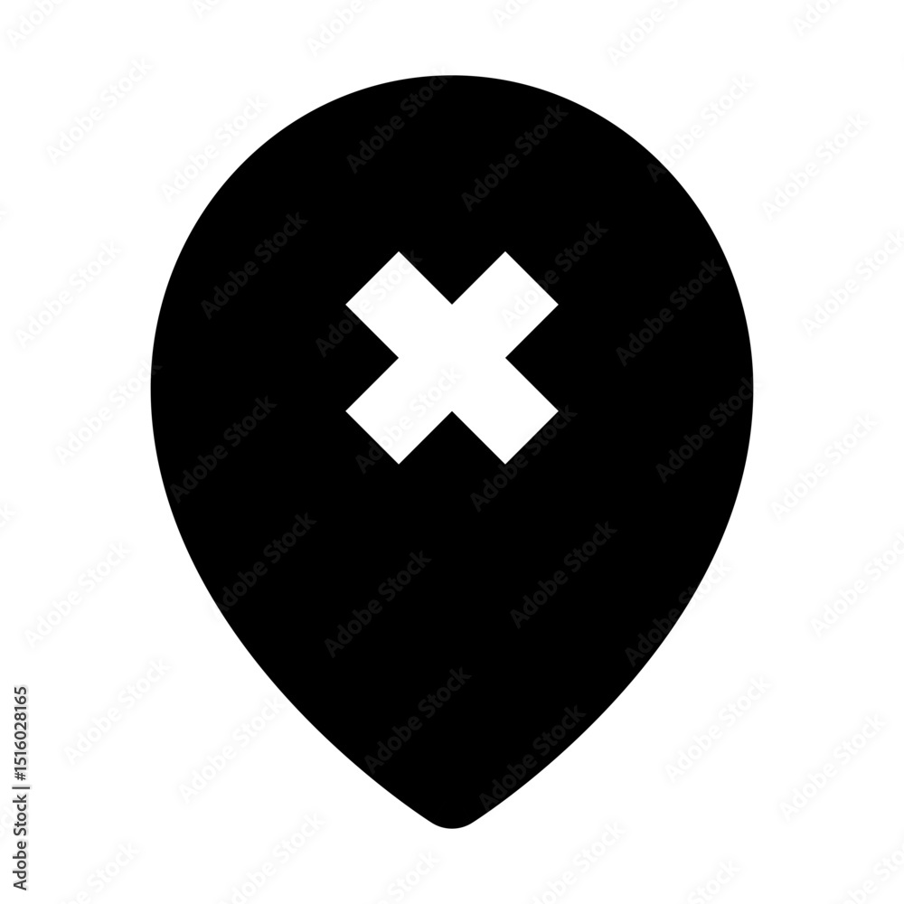 Obraz premium location and map solid icon set