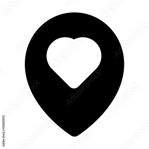 location and map solid icon set