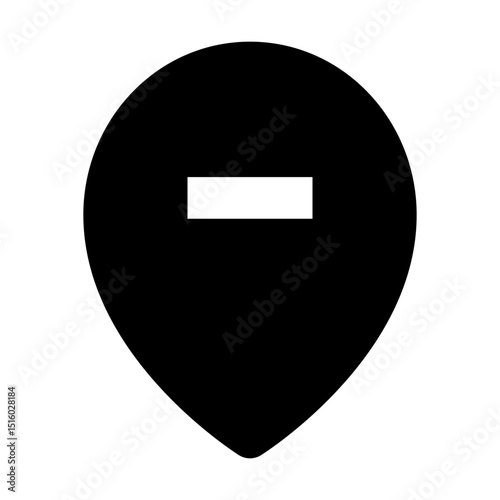 location and map solid icon set