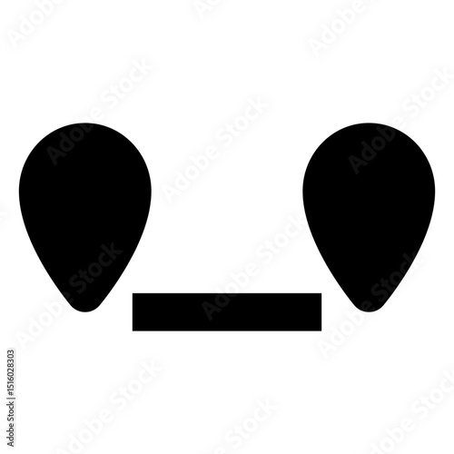 location and map solid icon set
