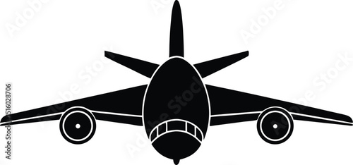 plane silhouette vector