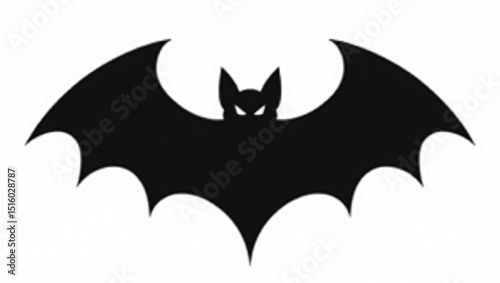 This elegant bat silhouette showcases a side profile with wings gracefully spread in mid-flight. The minimalist black vector design highlights subtle ear ridges and a curved thumb claw, perfect for wi