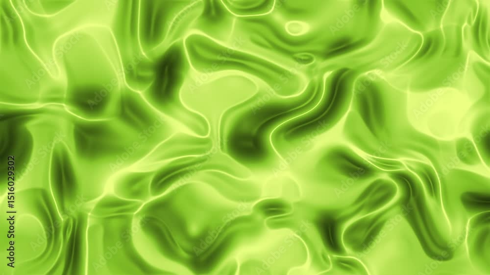 Texture fluide vert vif, motifs ondulants