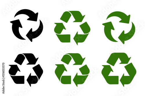 Recycle symbol vector eco friendly environment signs