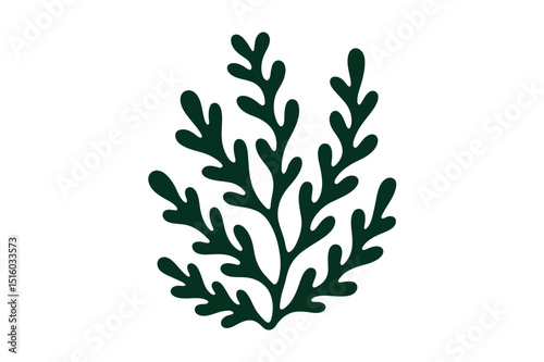 Seaweed kelp plant underwater ocean vector design