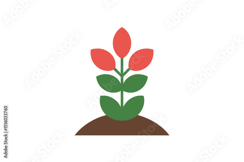 Growing plant illustration vector graphic design
