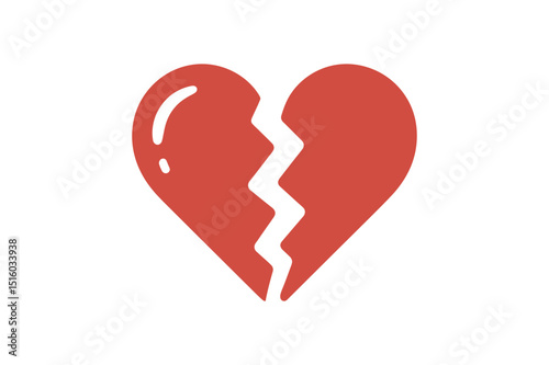 Broken heart illustration heartbreak love concept