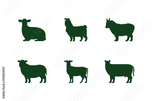 farm animals vector illustration