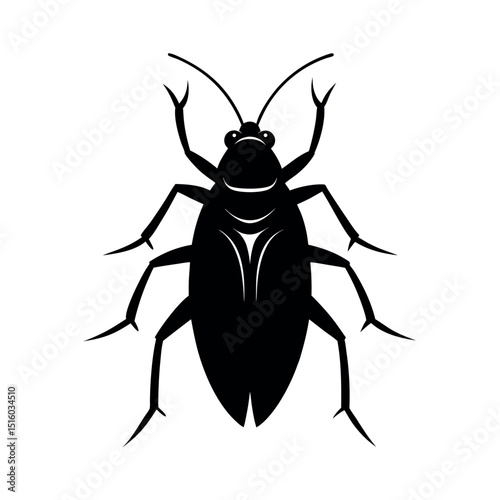 Creepy Cockroach Insect Silhouette