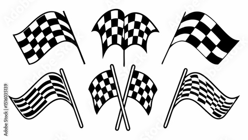 racing flags vector