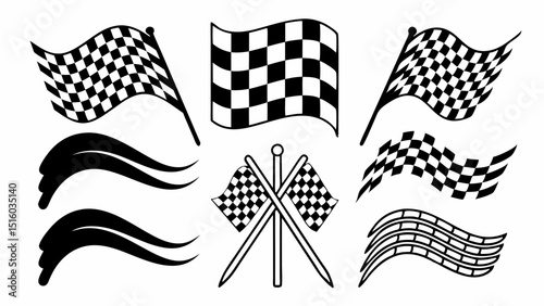 checkered flag vector