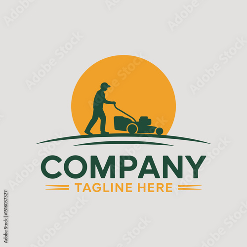 Lawn Mowing Company Logo