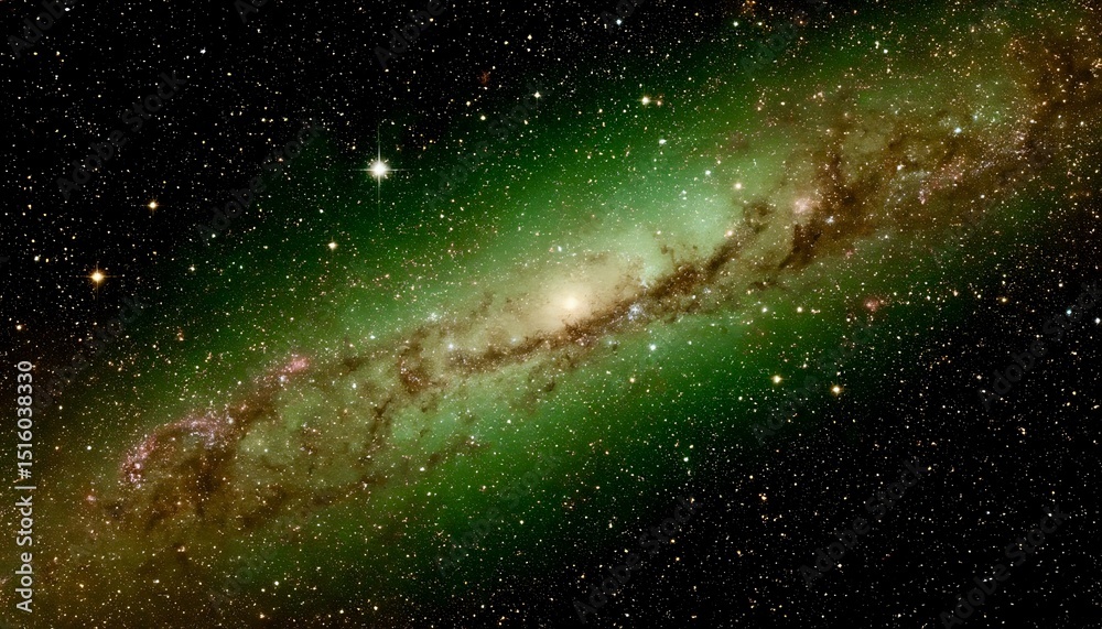 Fototapeta premium green planet in space