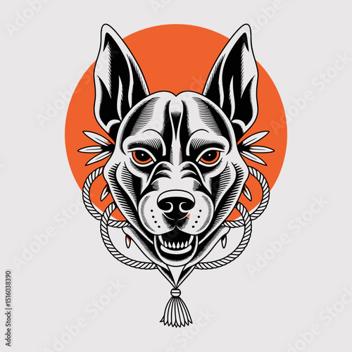 Fierce Dog Head Design