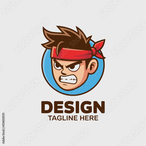 Cartoon Design for Fighter Logo