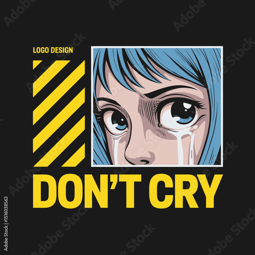 Don't Cry Pop Art Girl